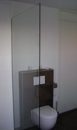glazen douchewand
